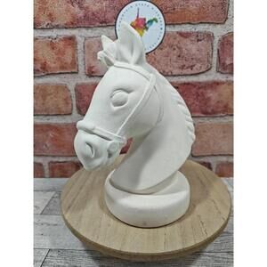 Horse Coin Bank Unpainted Ceramic Bisque 7" Blank Ready to Finish Paint Pottery